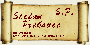 Stefan Preković vizit kartica